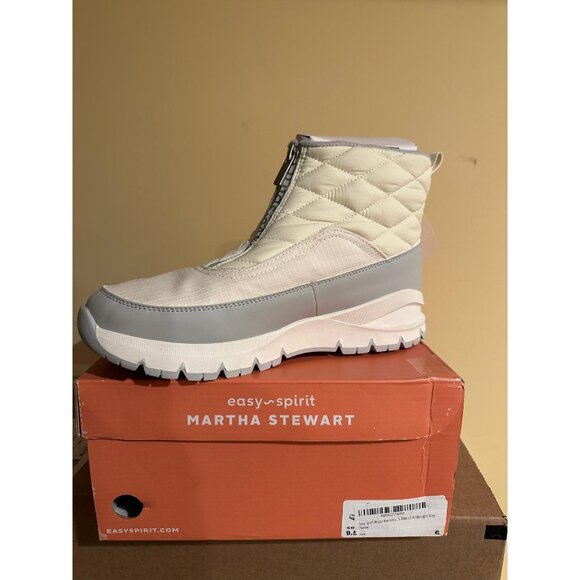 Easy Spirit Wistar Womens Ankle Boot Zipper Detail White Light Gray Size 9.5 - Picture 4 of 4